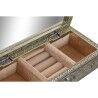 Scatola-Portagioie Home ESPRIT Bianco Champagne Legno Alluminio 22,5 x 10 x 6,5 cm