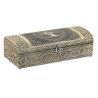 Scatola-Portagioie Home ESPRIT Bianco Champagne Legno Alluminio 22,5 x 10 x 6,5 cm