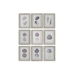 Quadro Home ESPRIT Corallo 35 x 2 x 45 cm (9 Unità)