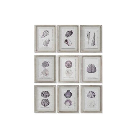 Quadro Home ESPRIT Corallo 35 x 2 x 45 cm (9 Unità)