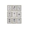Quadro Home ESPRIT Corallo 35 x 2 x 45 cm (9 Unità)