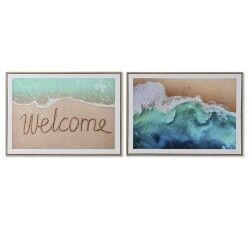 Quadro Home ESPRIT Spiaggia Mediterraneo 72,5 x 3 x 52,5 cm (2 Unità)