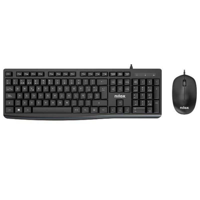 Tastiera e Mouse Nilox NXKME0012 Nero Tastiera e Mouse Nilox NXKME0012 Nero