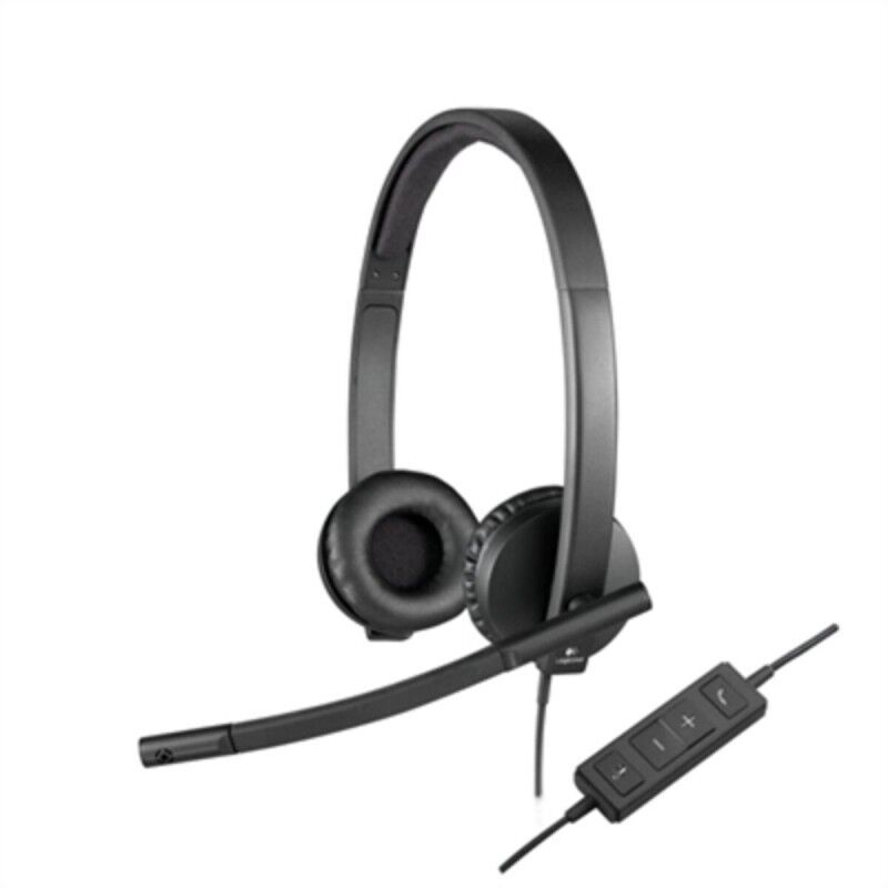 Auricolari con Microfono Logitech 981-000575 Nero Auricolari con Microfono Logitech 981-000575 Nero