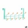 Appendiabiti per Porte Berilo W7912-10NB-GREEN Verde Legno Metallo 35 x 17 x 15 cm (6 Unità)