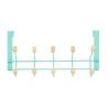 Appendiabiti per Porte Berilo W7912-10NB-GREEN Verde Legno Metallo 35 x 17 x 15 cm (6 Unità)