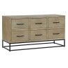 Credenza DKD Home Decor Nero Naturale Metallo Legno MDF 120 x 40 x 64 cm