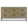 Credenza DKD Home Decor Nero Naturale Metallo Legno MDF 120 x 40 x 64 cm