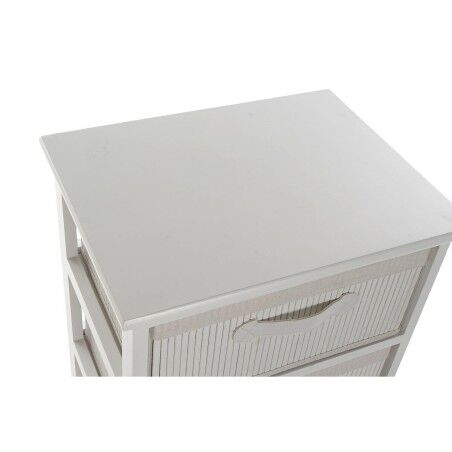 Cassettiera DKD Home Decor Bianco Bambù Legno di paulownia 42 x 32 x 98 cm