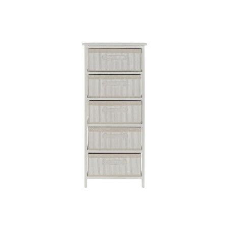 Cassettiera DKD Home Decor Bianco Bambù Legno di paulownia 42 x 32 x 98 cm