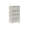 Cassettiera DKD Home Decor Bianco Bambù Legno di paulownia 42 x 32 x 81 cm