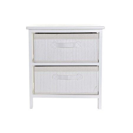 Cassettiera DKD Home Decor Bianco Bambù Legno di paulownia 42 x 32 x 45 cm