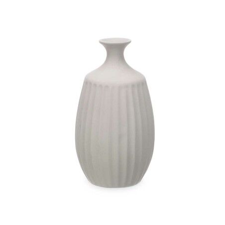 Vaso Grigio Ceramica 21 x 39 x 21 cm (2 Unità) Righe