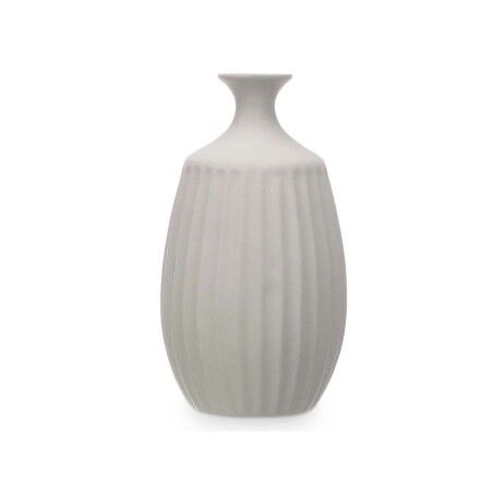 Vaso Grigio Ceramica 21 x 39 x 21 cm (2 Unità) Righe
