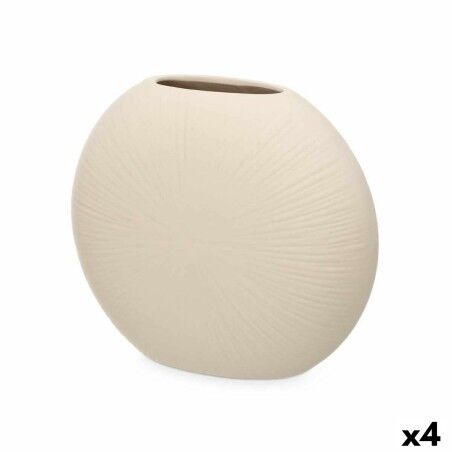 Vaso Beige Ceramica 29 x 26 x 11 cm (4 Unità) Circolare