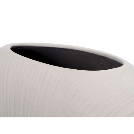 Vaso Grigio Ceramica 36 x 34 x 16 cm (2 Unità) Circolare