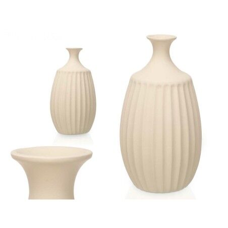 Vaso Beige Ceramica 27 x 48 x 27 cm