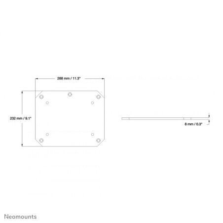 Supporto TV Neomounts PLASMA-M2SFPLATE