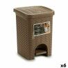 Cestino a pedale Stefanplast Elegance Nero Beige Plastica 6 L (6 Unità)