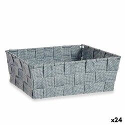 Cestino Multiuso Kipit A3-6930A9 Grigio Stoffa 2,4 L 20 x 8 x 24 cm (24 Unità)