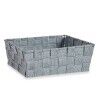 Cestino Multiuso Kipit A3-6930A9 Grigio Stoffa 2,4 L 20 x 8 x 24 cm (24 Unità)