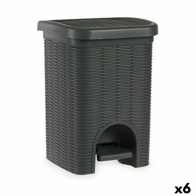 Cestino a pedale Stefanplast Elegance Grigio Plastica 20 L (6 Unità) Cestino a pedale Stefanplast Elegance Grigio Plastica 20 L (6 Unità)