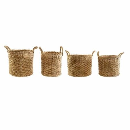 Set di Cestini DKD Home Decor Marrone Naturale Juta Iuta (4 Pezzi)