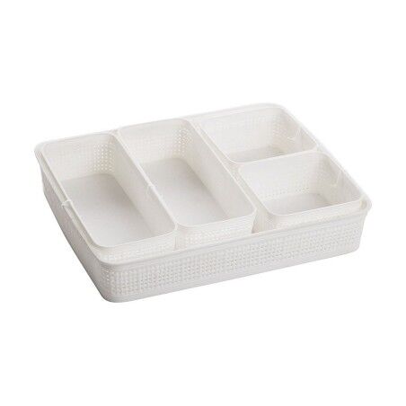 Cestino Multiuso Dem Plastica 34 x 28 x 6 cm 5 Pezzi (5 Unità)