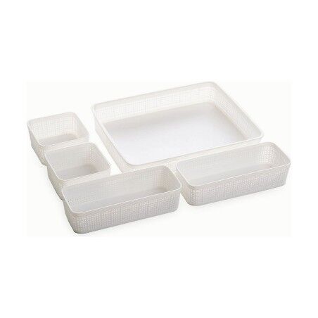Cestino Multiuso Dem Plastica 34 x 28 x 6 cm 5 Pezzi (5 Unità)
