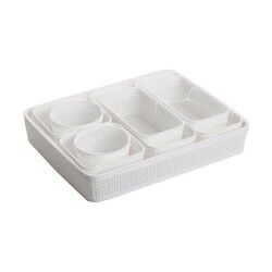 Cestino Multiuso Dem Plastica 34 x 28 x 6 cm 9 Pezzi (9 Unità)