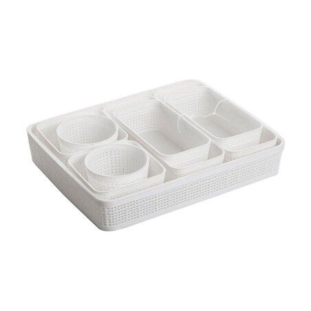 Cestino Multiuso Dem Plastica 34 x 28 x 6 cm 9 Pezzi (9 Unità)