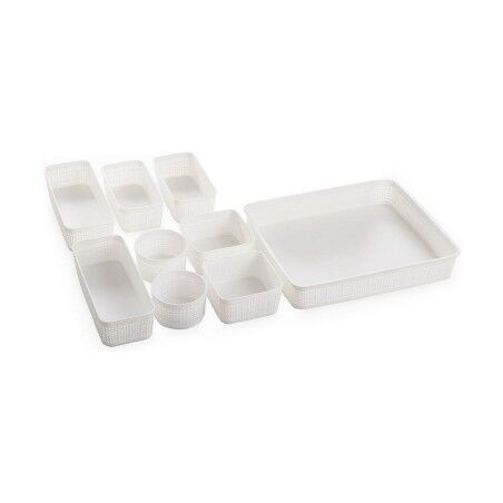 Cestino Multiuso Dem Plastica 34 x 28 x 6 cm 9 Pezzi (9 Unità)