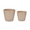 Set di Vasi Ibergarden LINCE-22-28-BE Beige Argilla Ø 22 cm Ø 28 cm 2 Pezzi