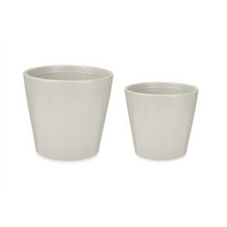 Set di Vasi Ibergarden LINCE-22-28-G Grigio Argilla Ø 22 cm Ø 28 cm 2 Pezzi