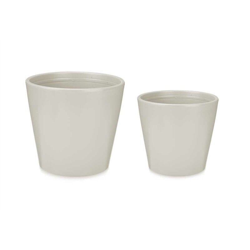 Set di Vasi Ibergarden LINCE-22-28-G Grigio Argilla Ø 22 cm Ø 28 cm 2 Pezzi