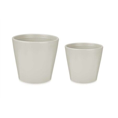 Set di Vasi Ibergarden LINCE-22-28-G Grigio Argilla Ø 22 cm Ø 28 cm 2 Pezzi