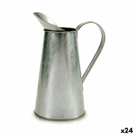 Vaso Ibergarden J60700-B Argentato Zinco Modello Scaldalatte 17 x 21,5 x 11,3 cm (24 Unità)