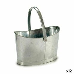 Vaso Ibergarden E51465-B Argentato Zinco Cestino 21 x 19,5 x 35,5 cm (12 Unità)