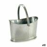 Vaso Ibergarden E51465-B Argentato Zinco Cestino 21 x 19,5 x 35,5 cm (12 Unità)