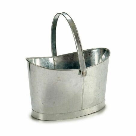 Vaso Ibergarden E51465-B Argentato Zinco Cestino 21 x 19,5 x 35,5 cm (12 Unità)