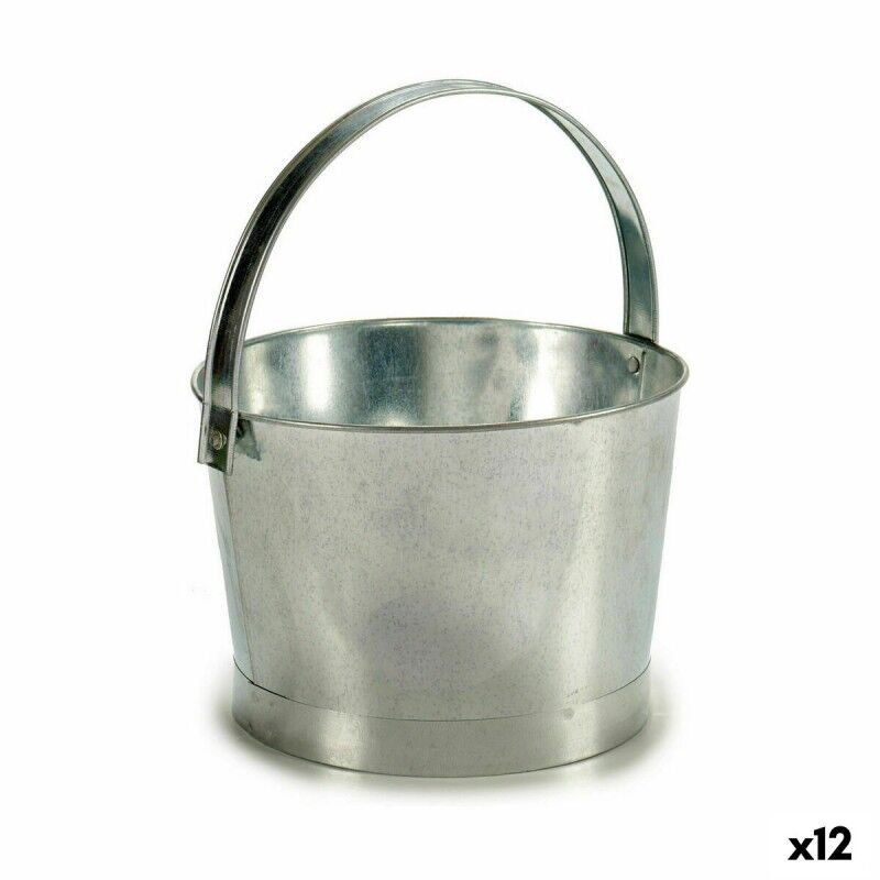 Vaso Ibergarden NAVI-AR-280 Argentato Zinco Secchio 25 x 30 x 26,5 cm (12 Unità)