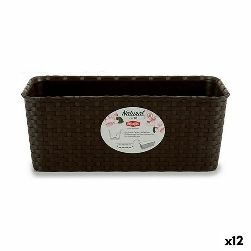 Vaso rettangolare da Balcone Stefanplast Plastica 13 x 11 x 28,5 cm (12 Unità) Vaso rettangolare da Balcone Stefanplast Plastica 13 x 11 x 28,5 cm (12 Unità)