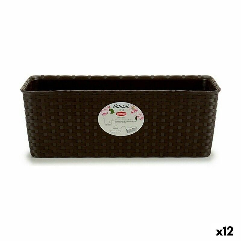Vaso rettangolare da Balcone Stefanplast Plastica 39 x 13,5 x 15,5 cm (12 Unità) Vaso rettangolare da Balcone Stefanplast Plastica 39 x 13,5 x 15,5 cm (12 Unità)