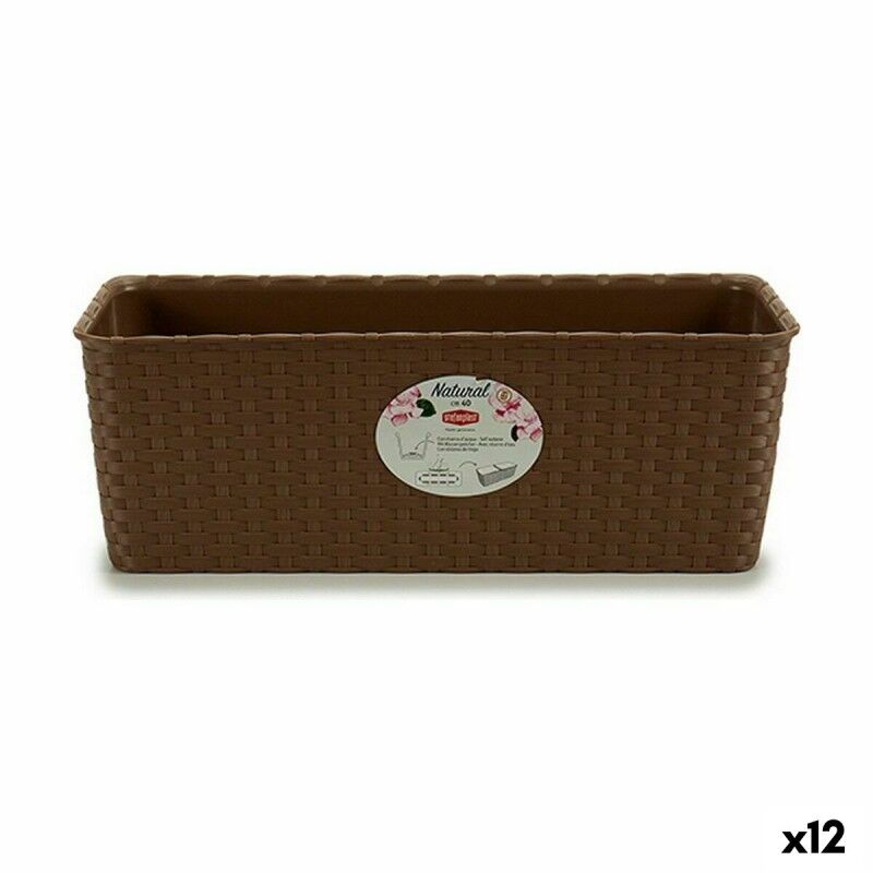 Vaso rettangolare da Balcone Stefanplast Beige Plastica 39 x 13,5 x 15,5 cm (12 Unità) Vaso rettangolare da Balcone Stefanplast Beige Plastica 39 x 13,5 x 15,5 cm (12 Unità)