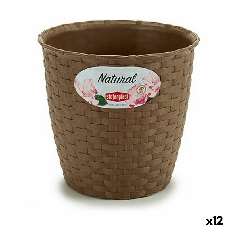 Vaso Stefanplast Marrone Plastica 14 x 13 x 14 cm (12 Unità) Vaso Stefanplast Marrone Plastica 14 x 13 x 14 cm (12 Unità)
