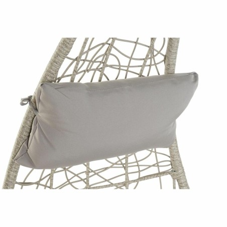Sedia da giardino sospesa DKD Home Decor 82 x 75 x 125 cm Metallo rattan sintetico Grigio chiaro (82 x 75 x 125 cm)