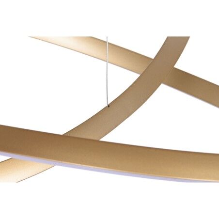 Lampadario Home ESPRIT Bianco Dorato Silicone Alluminio 55 W 80 x 80 x 20 cm