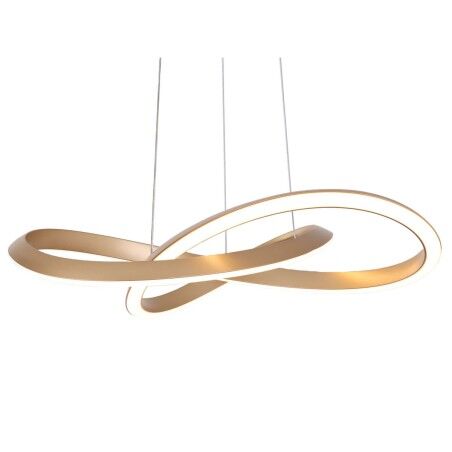 Lampadario Home ESPRIT Bianco Dorato Silicone Alluminio 55 W 80 x 80 x 20 cm
