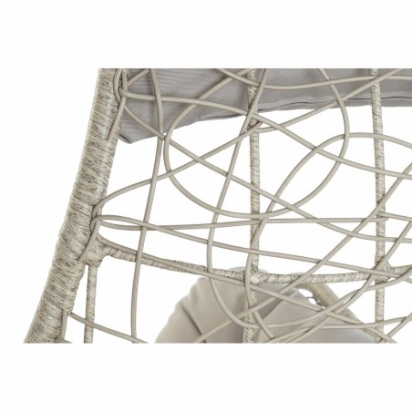 Sedia da giardino sospesa DKD Home Decor 82 x 75 x 125 cm Metallo rattan sintetico Grigio chiaro (82 x 75 x 125 cm)