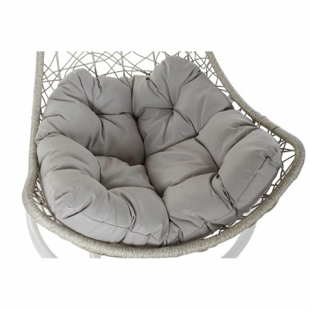 Sedia da giardino sospesa DKD Home Decor 82 x 75 x 125 cm Metallo rattan sintetico Grigio chiaro (82 x 75 x 125 cm)